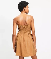 Petite Smocked Strappy Mini Dress