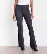 LOFT Versa Pintucked Ponte Flare Pants Pinstripe