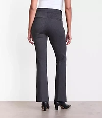 LOFT Versa Pintucked Ponte Flare Pants Pinstripe