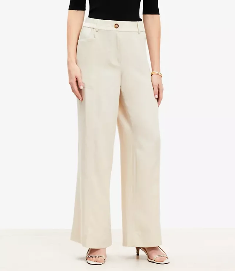Seamed Wide Leg Pants