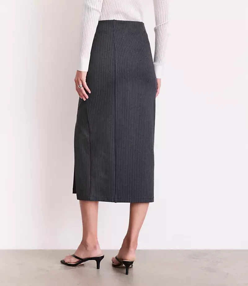 LOFT Versa Ponte Column Skirt Pinstripe