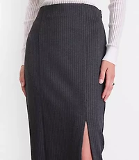 LOFT Versa Ponte Column Skirt Pinstripe