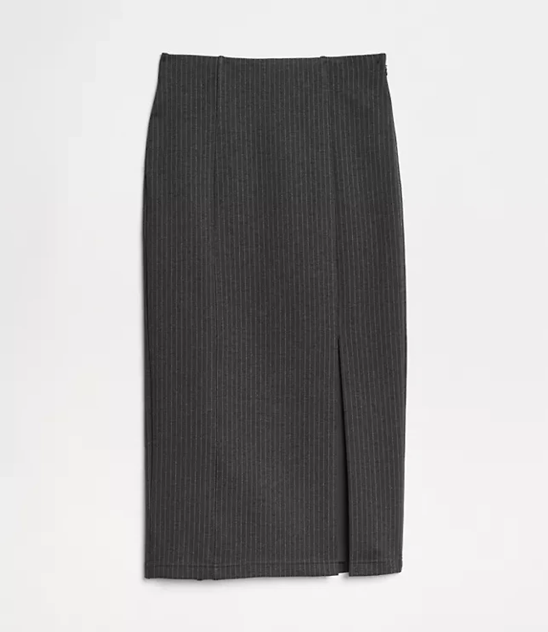 LOFT Versa Ponte Column Skirt Pinstripe