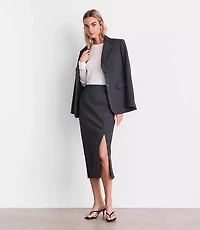 LOFT Versa Ponte Column Skirt Pinstripe