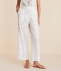 Lou & Grey Jungle Linen Cotton Wide Leg Crop Pants