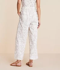Lou & Grey Jungle Linen Cotton Wide Leg Crop Pants