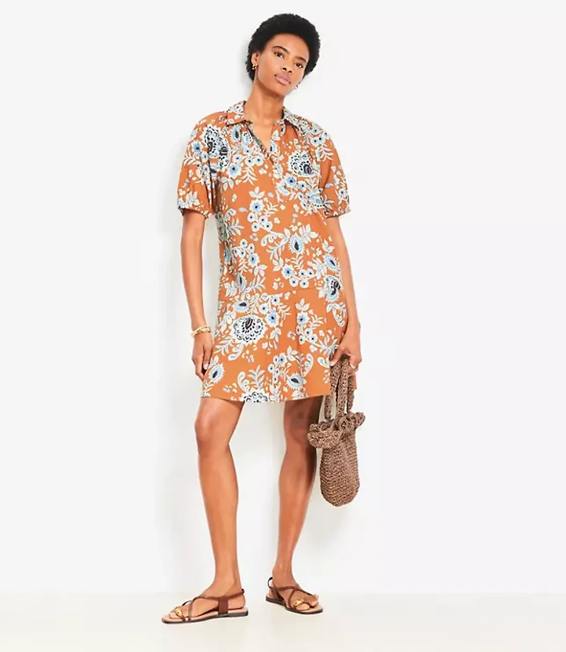 Petite Floral Flounce Mini Dress