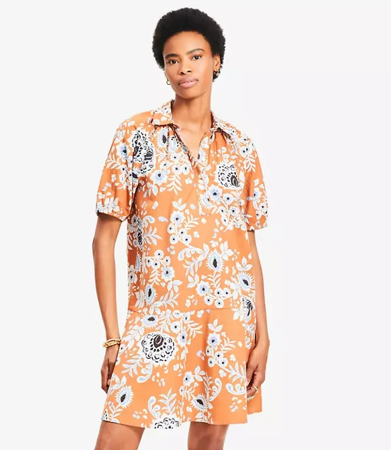 Petite Floral Flounce Mini Dress