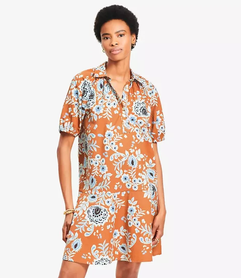 Petite Floral Flounce Mini Dress