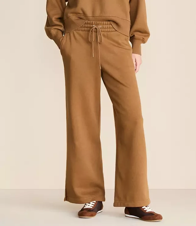 Lou & Grey Elite Fleece Wide Leg Sweatpants