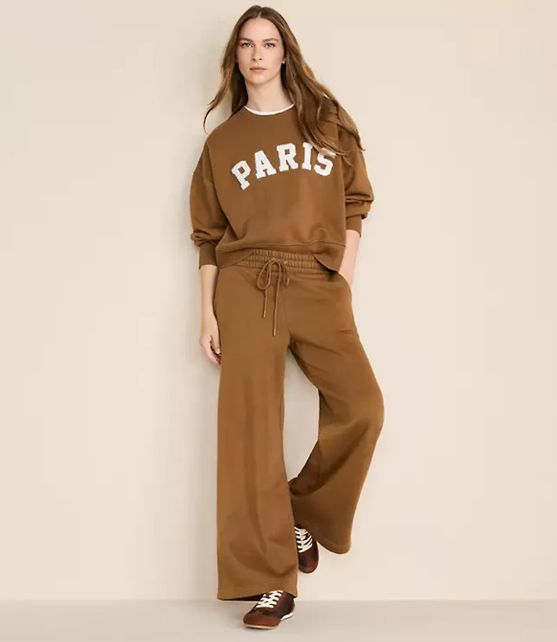 Lou & Grey Elite Fleece Wide Leg Sweatpants
