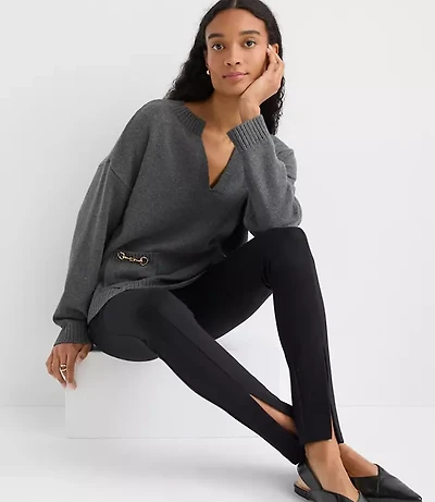 Heathered Horsebit Pocket Sweater