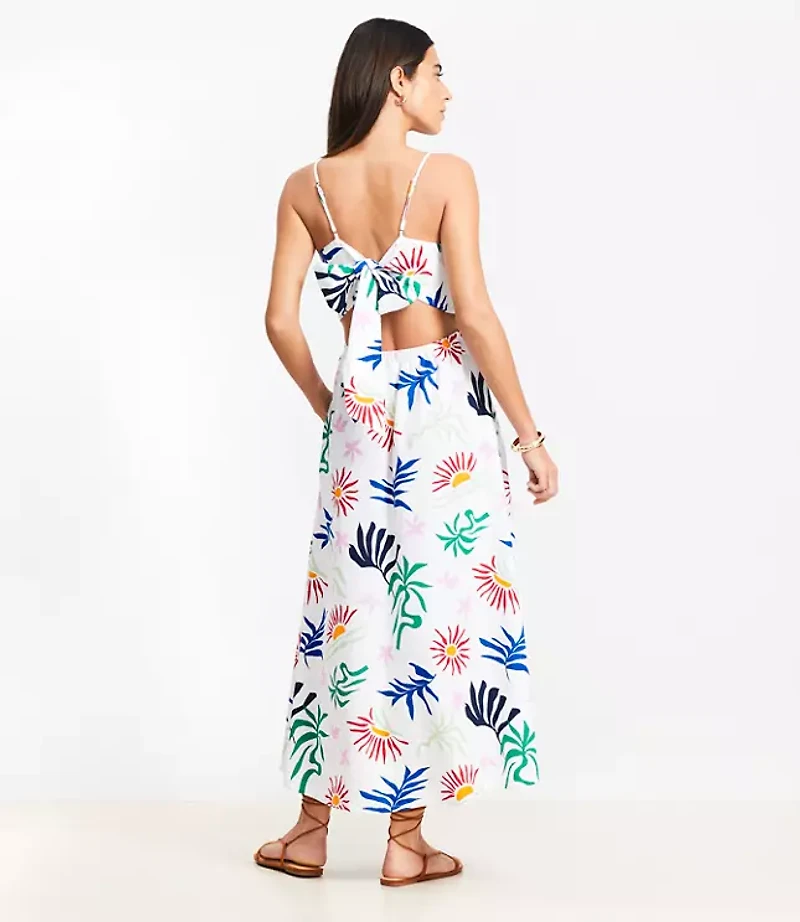 Petite LOFT Beach Sun Cutout Midi Pocket Dress
