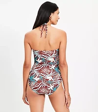 LOFT Sunset U Wire Bandeau One Piece Swimsuit