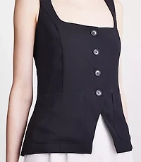 LOFT Versa Crepe Drape Tank Pocket Vest