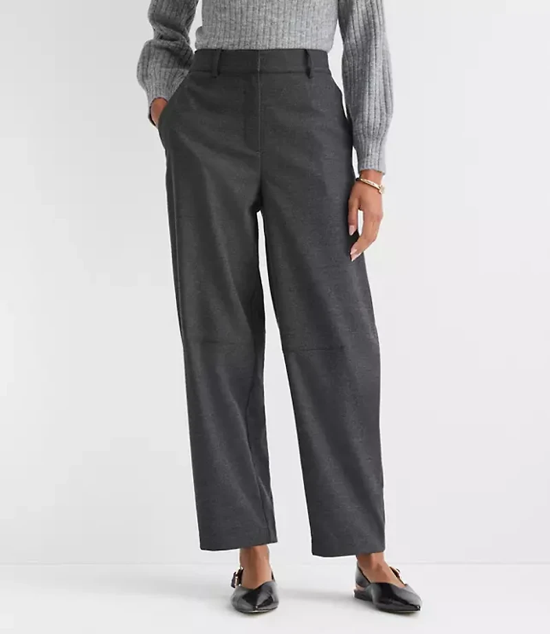 Tailored Barrel Pants Brushed Flannel