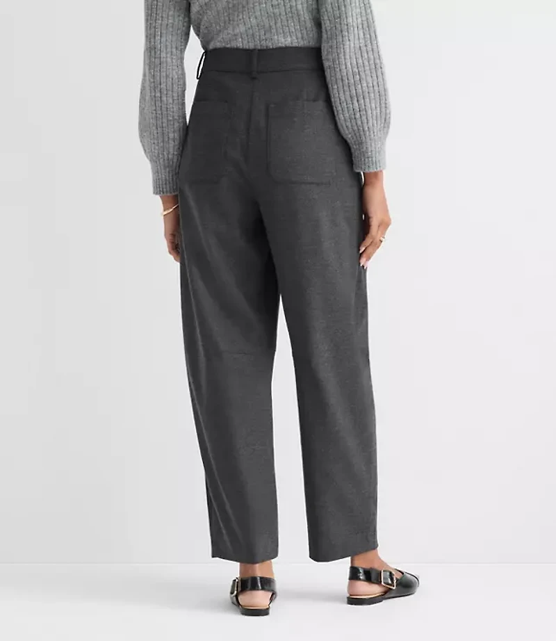 Tailored Barrel Pants Brushed Flannel