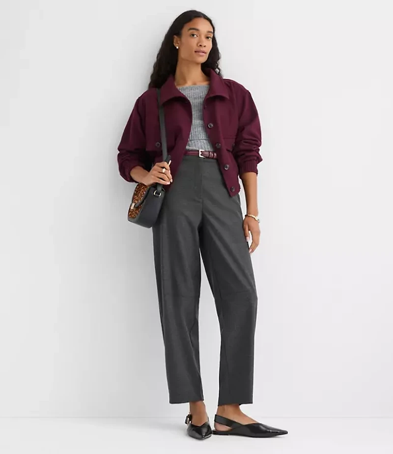 Tailored Barrel Pants Brushed Flannel
