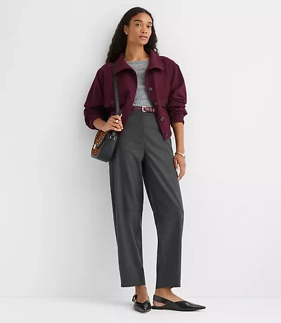 Tailored Barrel Pants Brushed Flannel