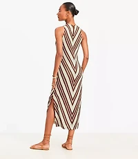 Petite Chevron Crochet Midi Dress