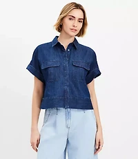 Chambray Modern Pocket Top