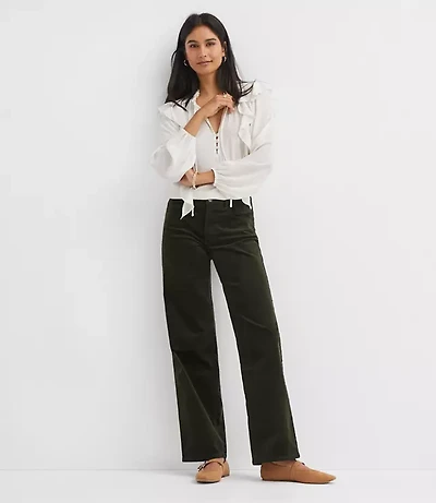 Five Pocket Relaxed Straight Pants Brushed Corduroy