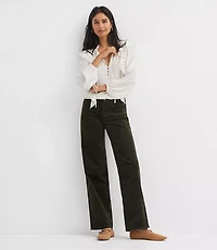 Five Pocket Relaxed Straight Pants Brushed Corduroy