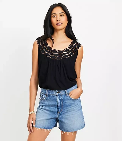 Cutout Lace Tank Top