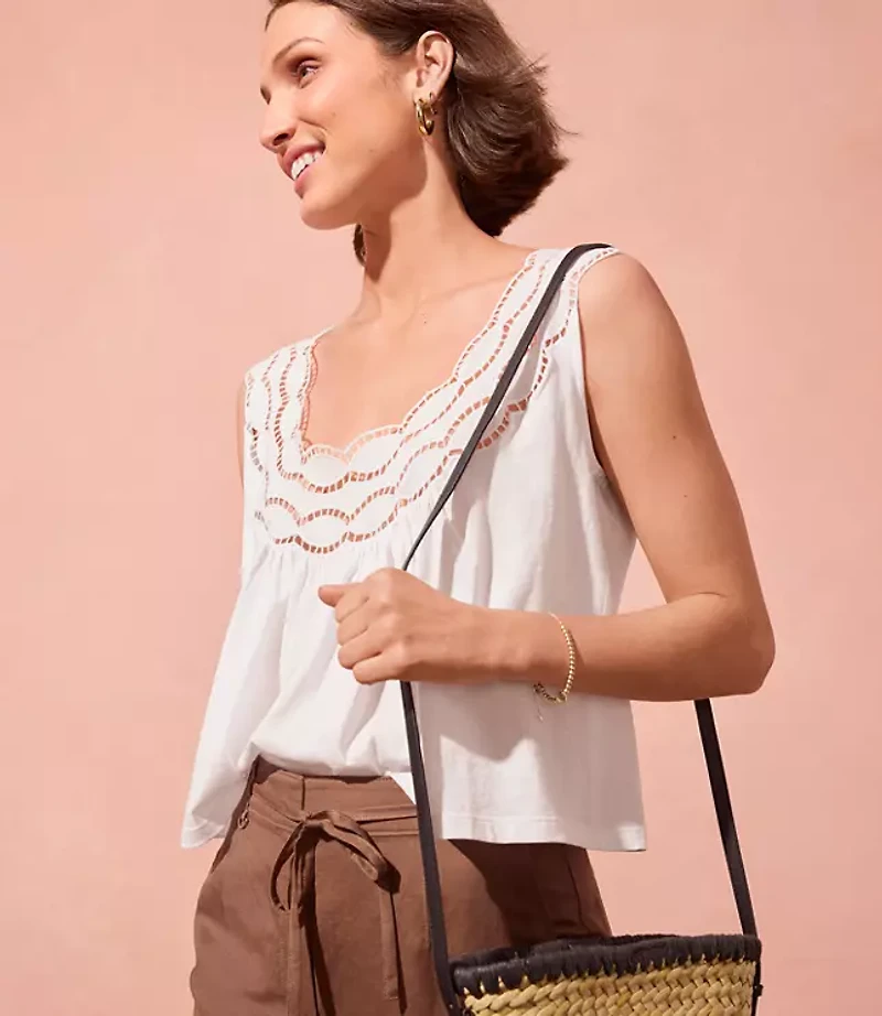 Cutout Lace Tank Top