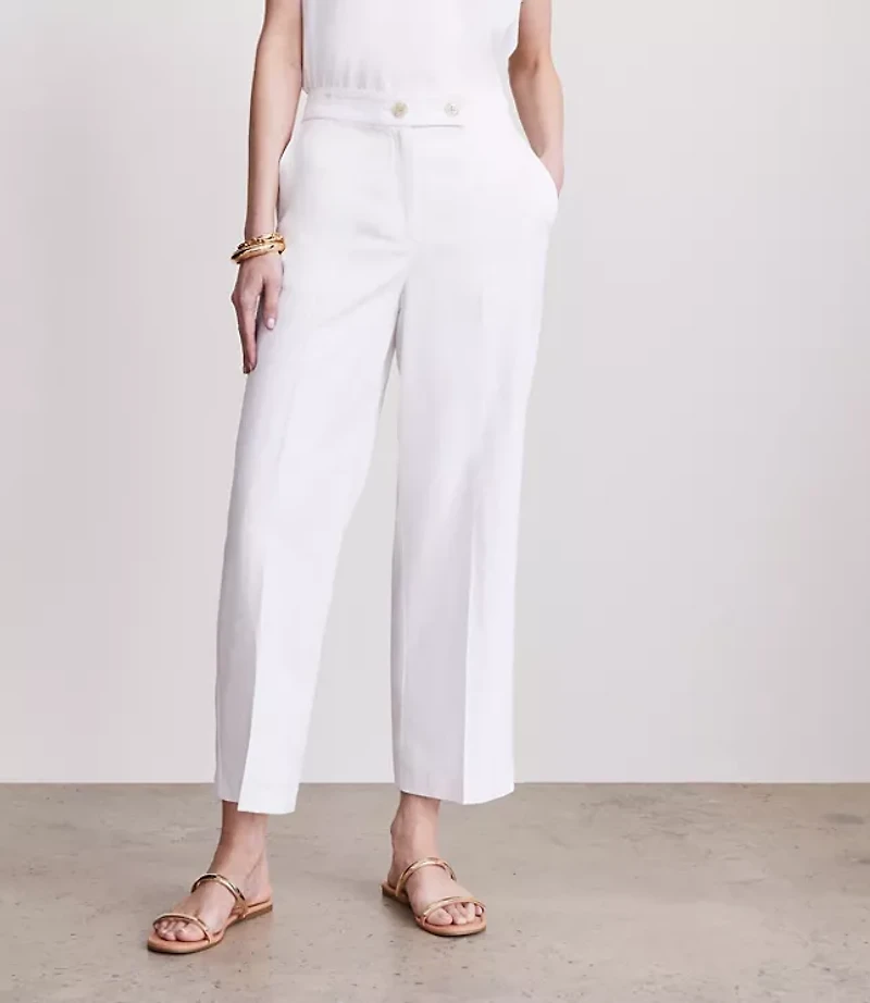 LOFT Versa Pure Spun Cropped Stovepipe Pants
