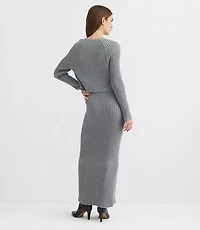 Ribbed Maxi Sweater Dress Set