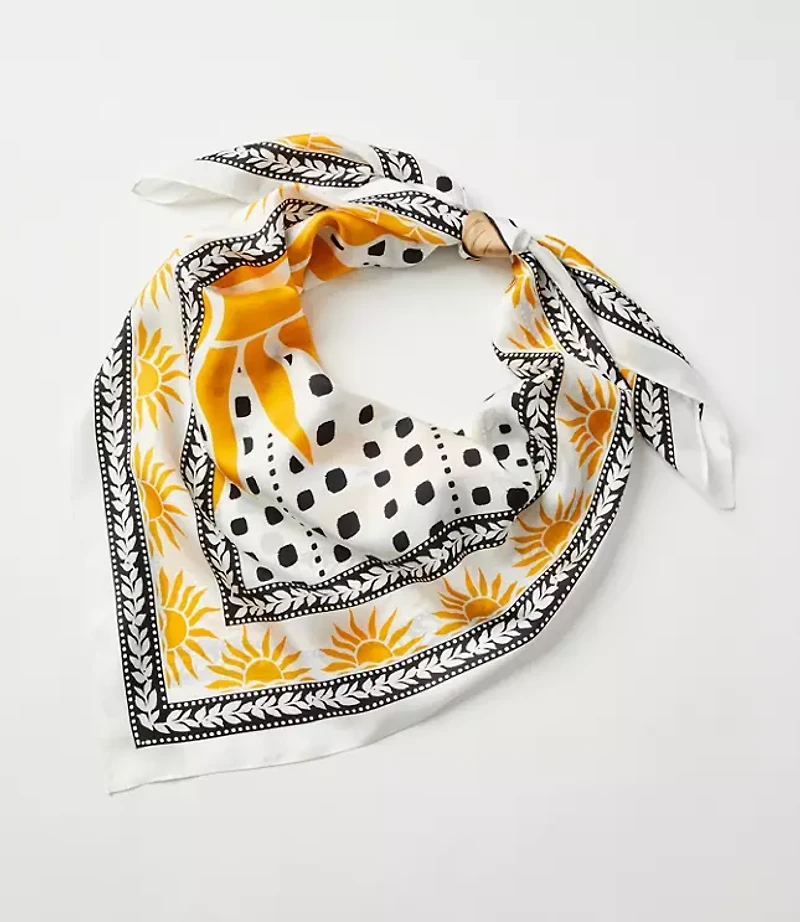 Palm Silk Square Scarf