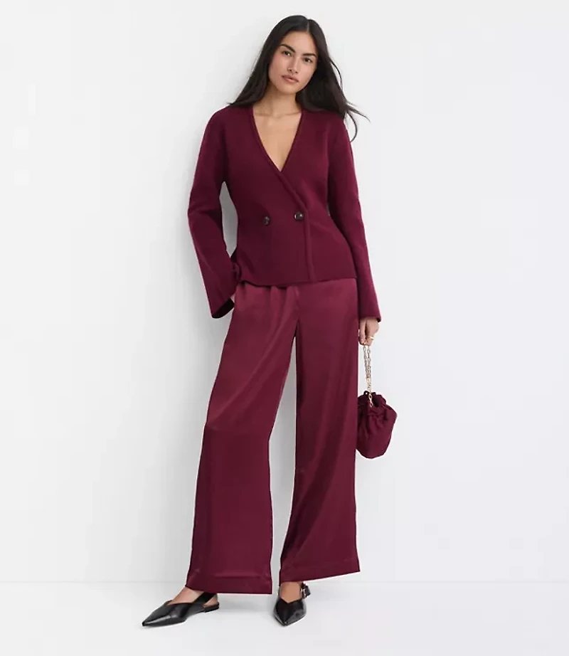 Ribbed Double Button Sweater Jacket