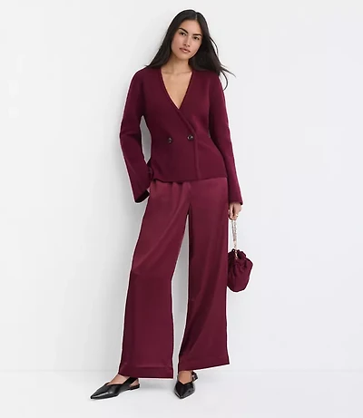 Ribbed Double Button Sweater Jacket