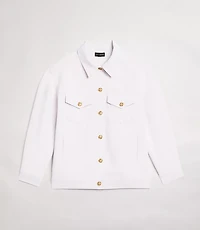 LOFT Versa Crepe Drape Trucker Jacket