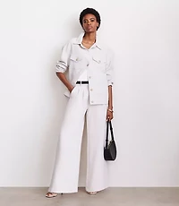 LOFT Versa Crepe Drape Trucker Jacket