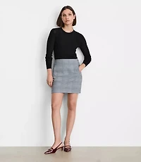 LOFT Versa Seasonless Stretch Pocket Mini Skirt Plaid