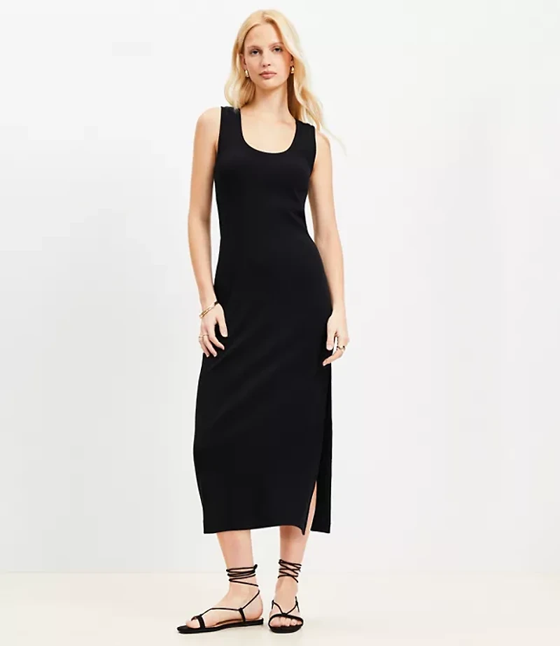 Perfect Ribbed Tank Midi Dress
