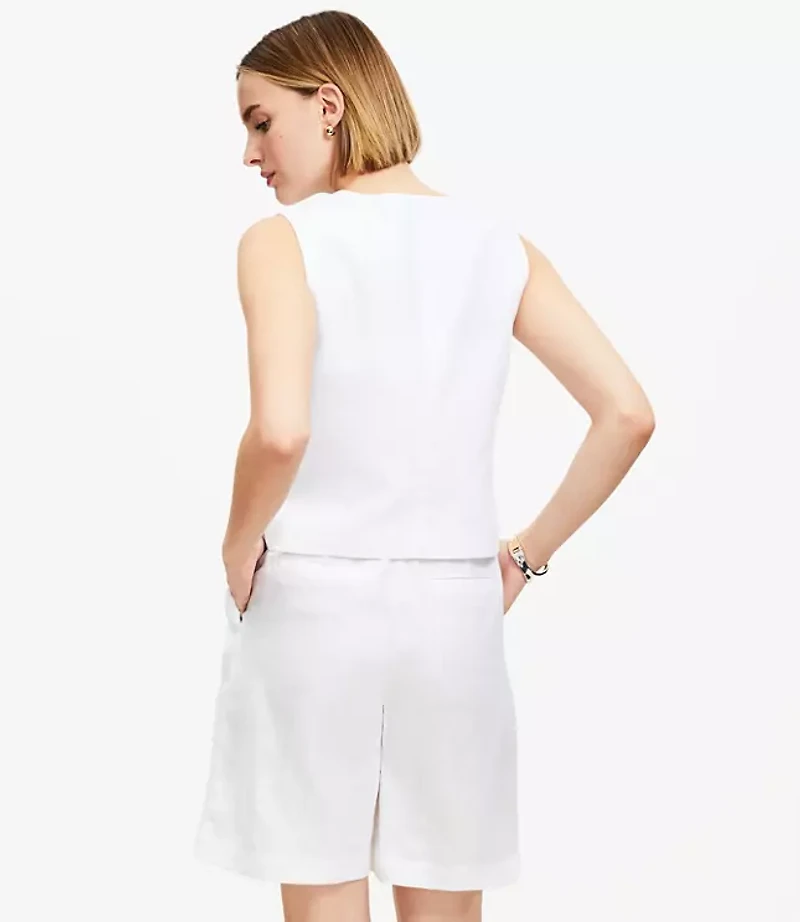 Linen Cotton Pocket Vest