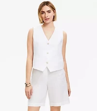 Linen Cotton Pocket Vest