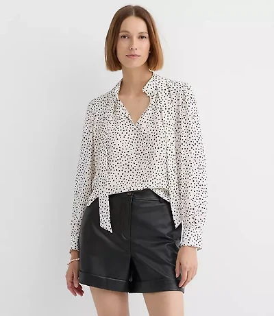 Dotted Bow Blouse