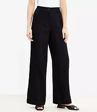 Petite Seamed Wide Leg Pants