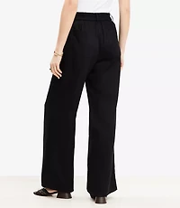Petite Seamed Wide Leg Pants