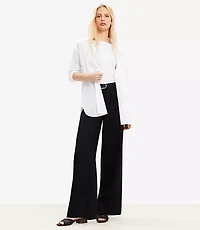 Petite Seamed Wide Leg Pants