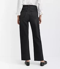 Fresh Cut High Rise Straight Jeans Washed Black