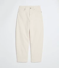 High Rise Barrel Jeans Ivory