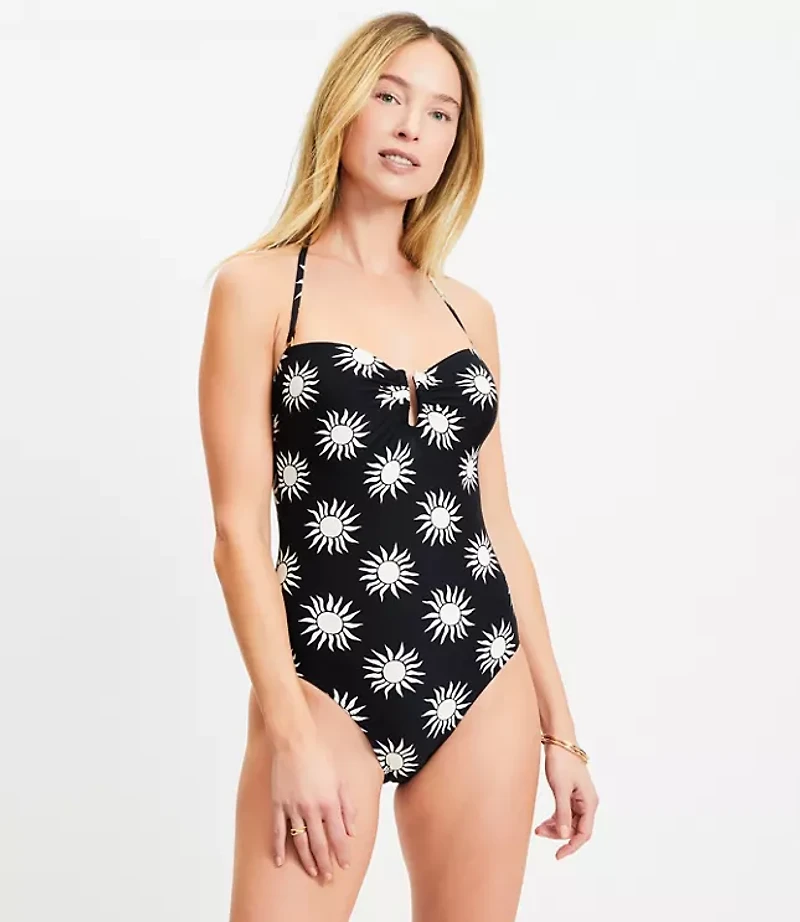 LOFT Sunny U Wire Bandeau One Piece Swimsuit