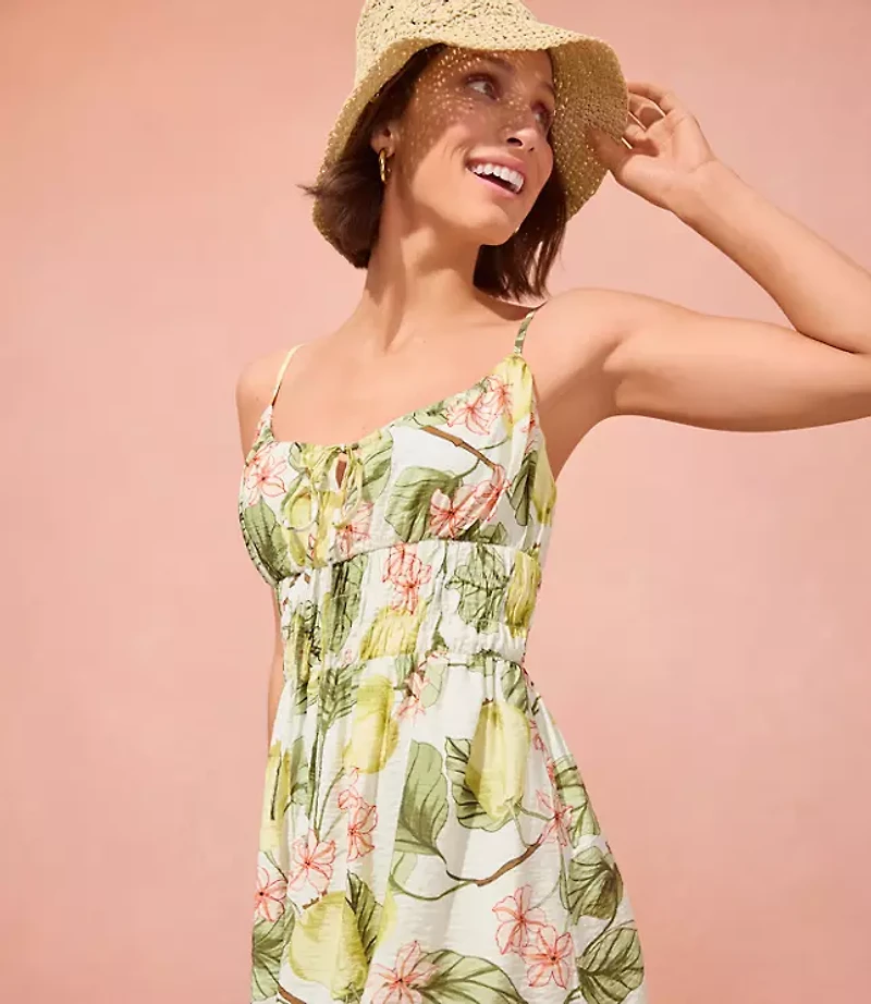 Blossom Smocked Strappy Mini Dress