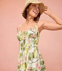 Blossom Smocked Strappy Mini Dress