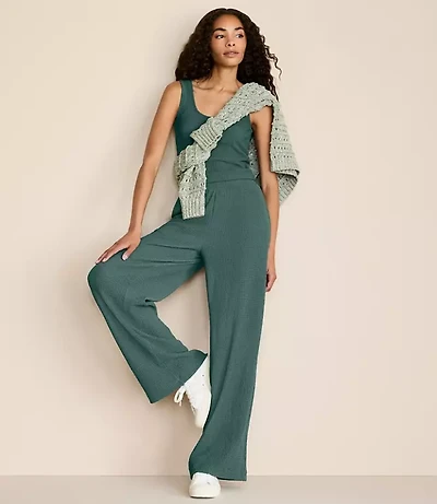 Lou & Grey Textured Wide Leg Pants